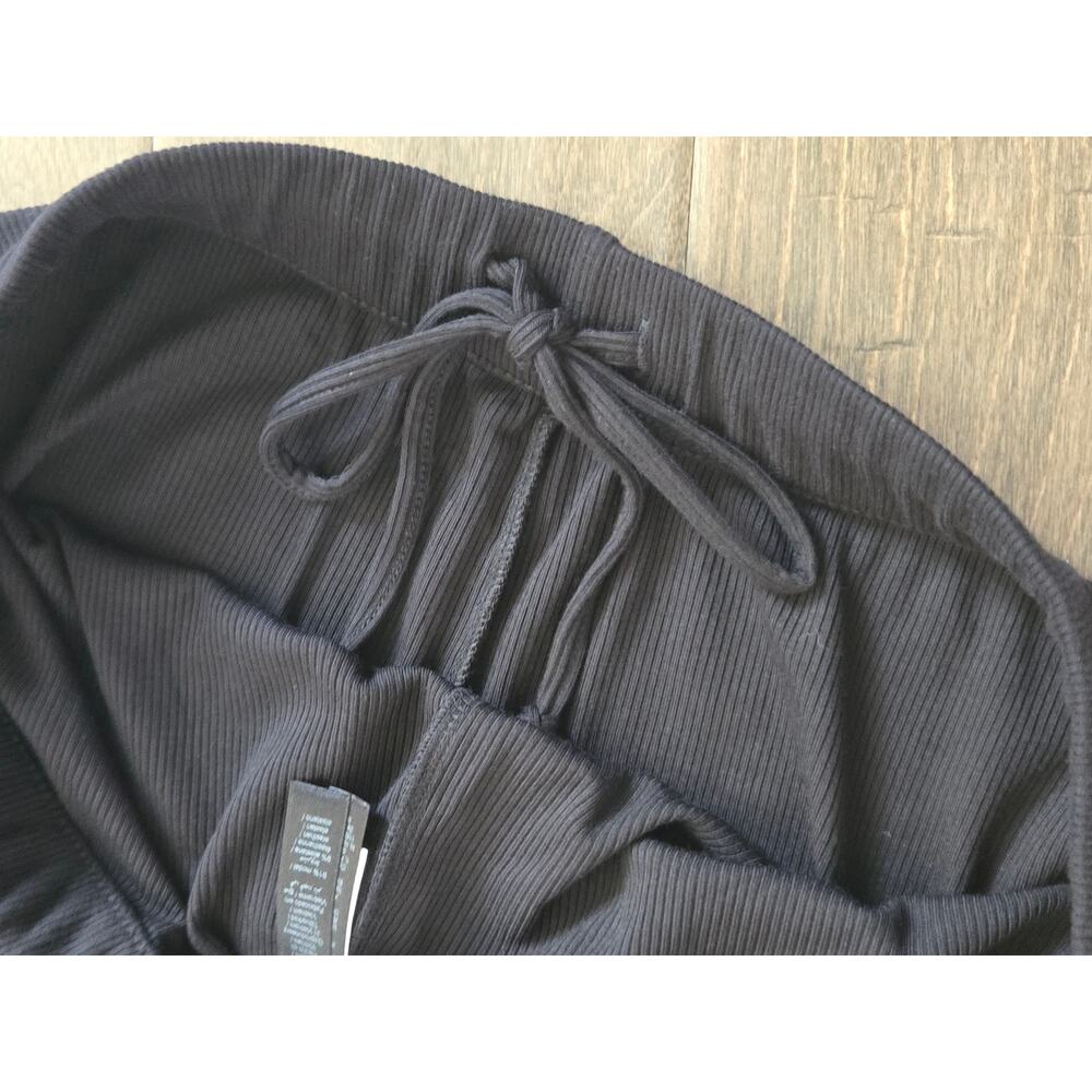Skims Soft Lounge Rib Sleep Pants Size L Black NWT - Picture 12 of 12